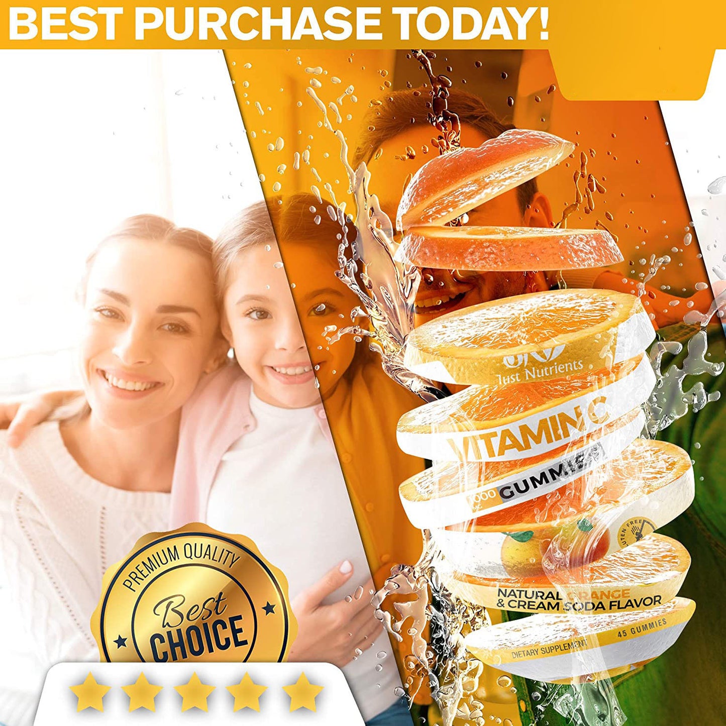 Vitamin C Gummies for Women- Immune & Skin Supplement