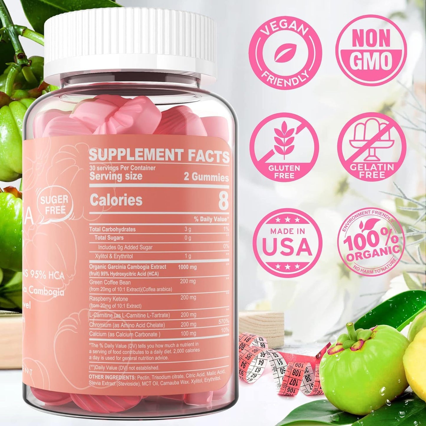 Garcinia Cambogia Gummies – Natural Weight Loss & Appetite Suppressant for Women