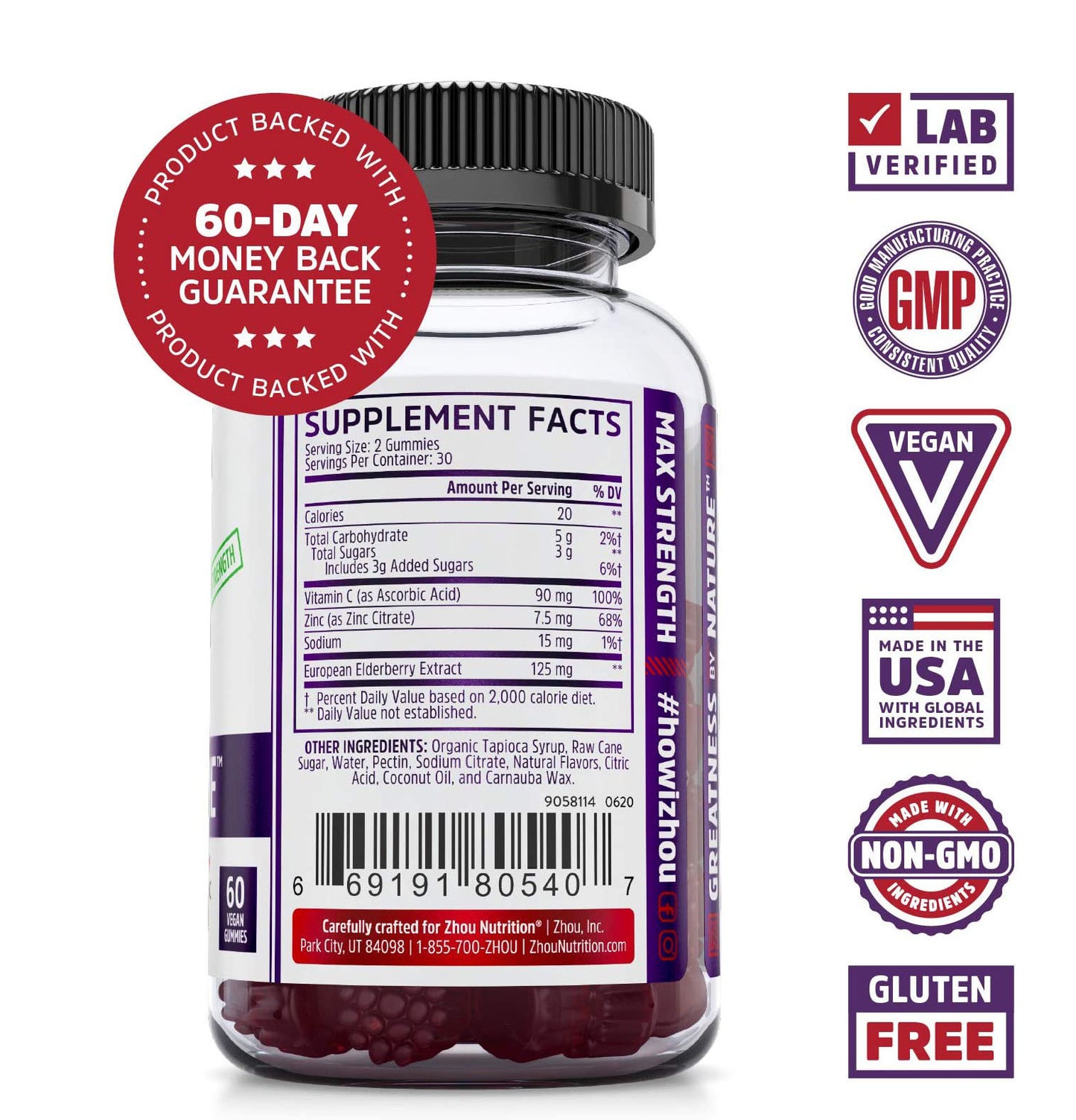 Boost Immunity & Wellness with Elderberry Gummy Vitamin Supplement for Women