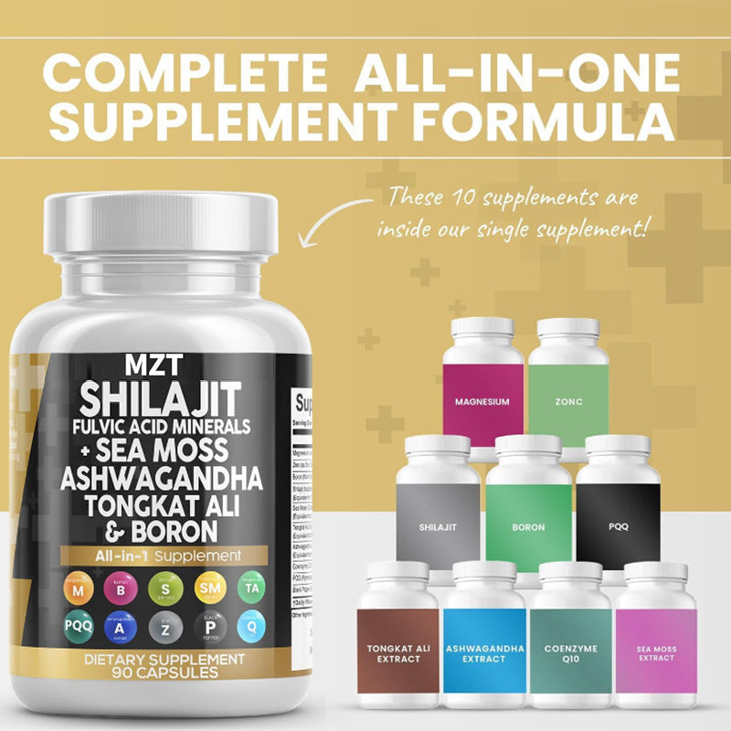 All-in-One Shilajit, Sea Moss & Ashwagandha Multivitamin – Ultimate Women’s Wellness Formula