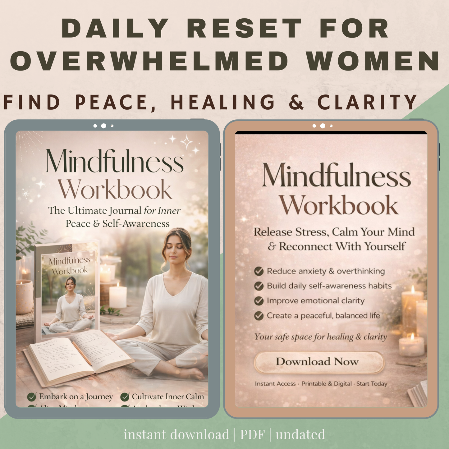 Spiritual Self-Care & Mindfulness Workbook for Women – Guided Journal for Inner Peace, Healing & Emotional Clarity