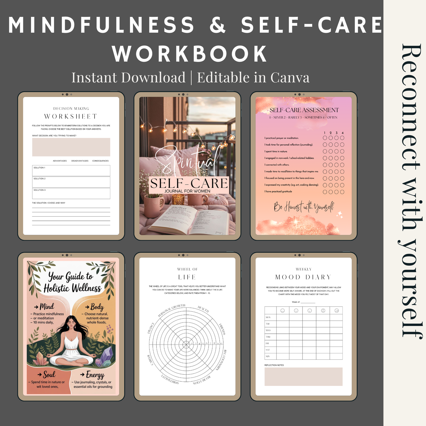 Spiritual Self-Care & Mindfulness Workbook for Women – Guided Journal for Inner Peace, Healing & Emotional Clarity