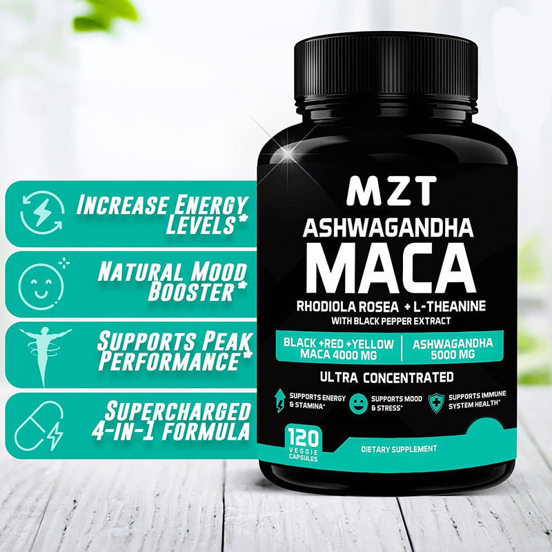 Boost Energy & Reduce Stress Naturally with Ashwagandha, Maca Capsules