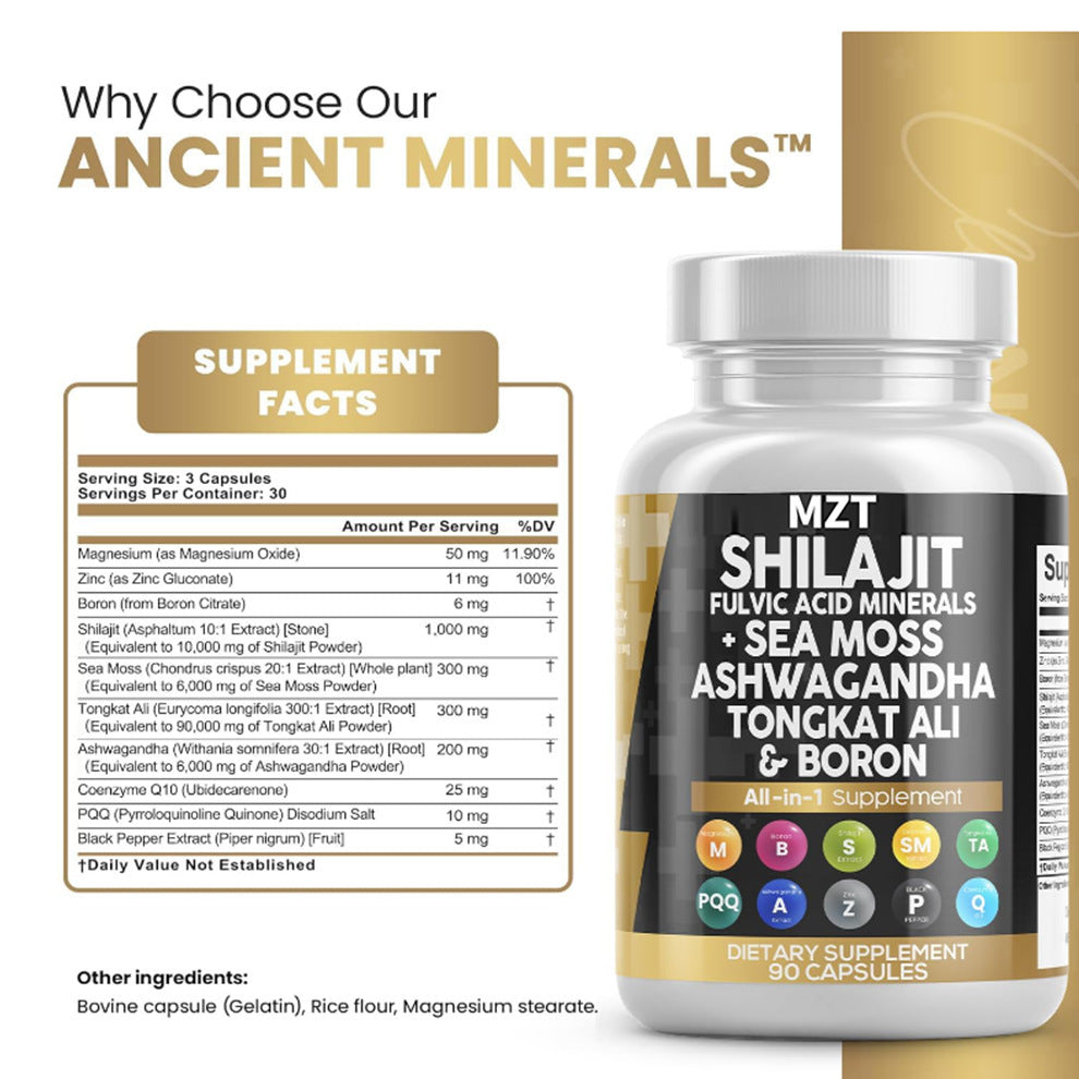 All-in-One Shilajit, Sea Moss & Ashwagandha Multivitamin – Ultimate Women’s Wellness Formula