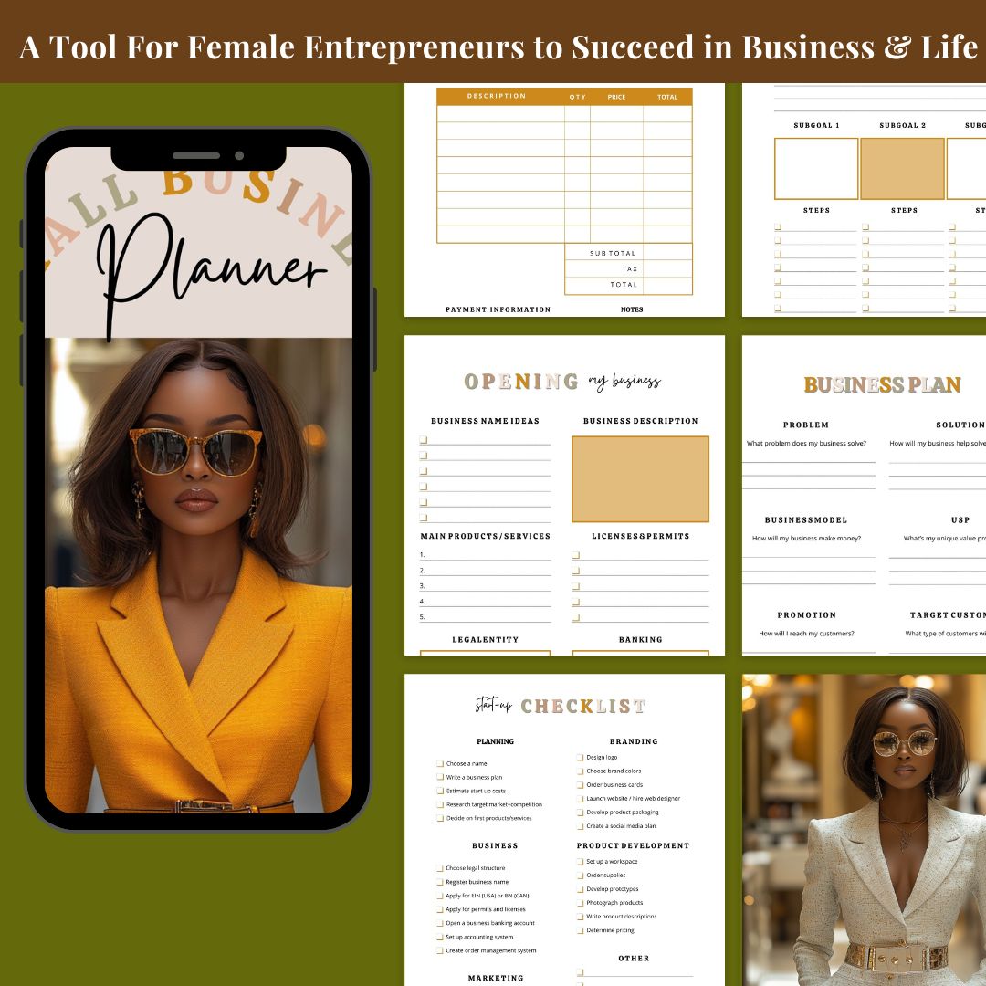 Stay Focused and Conquer Your Goals with the Ultimate Digital Business Planner for Women