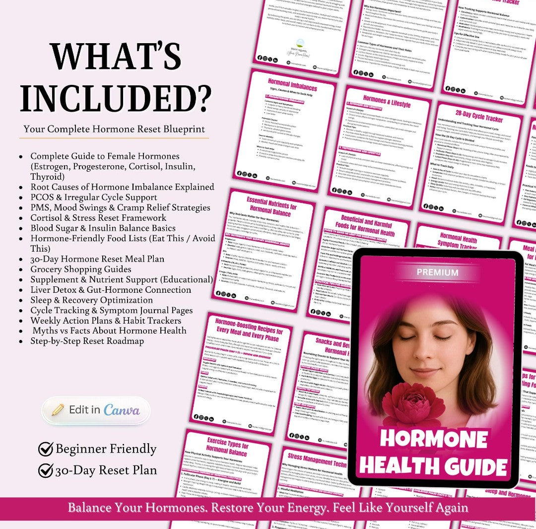 Hormone Reset Guide for Women (90pages)  – Balance Hormones, Boost Energy & Restore Your Body Naturally