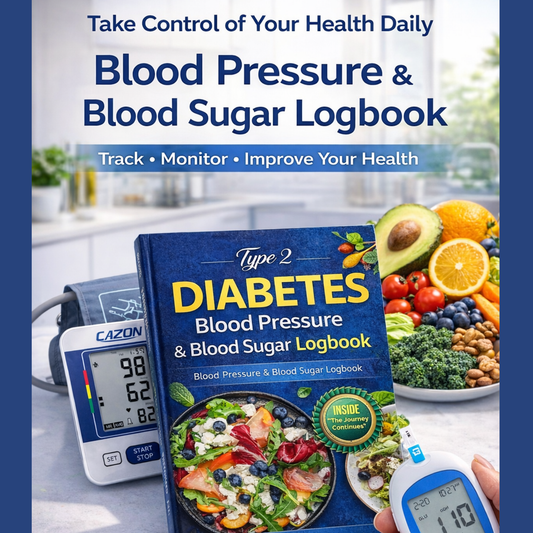 Blood Pressure & Blood sugar Logbook-Daily Health Tracker for Diabetes & Hypertension