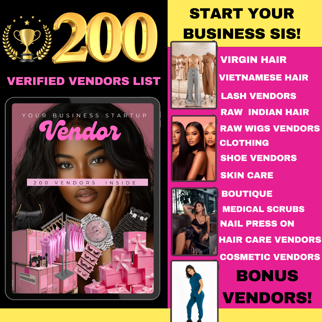 200 Vendor List eBook: A done for You guide to a Successful Online Business